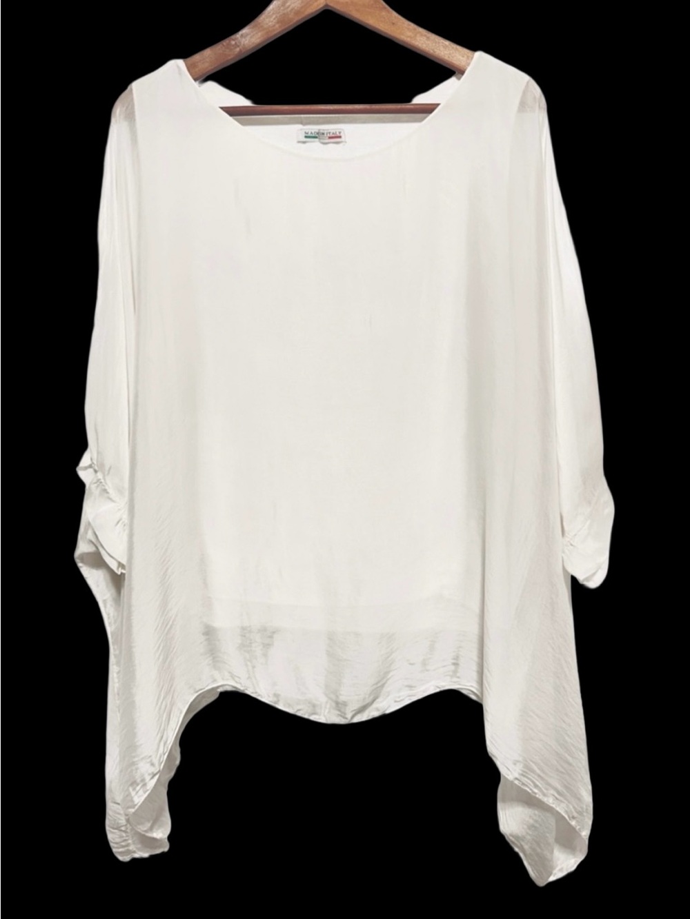 M Made in Italy White Layered Gauze Blouse Relaxed Luxury Poetcore M/L